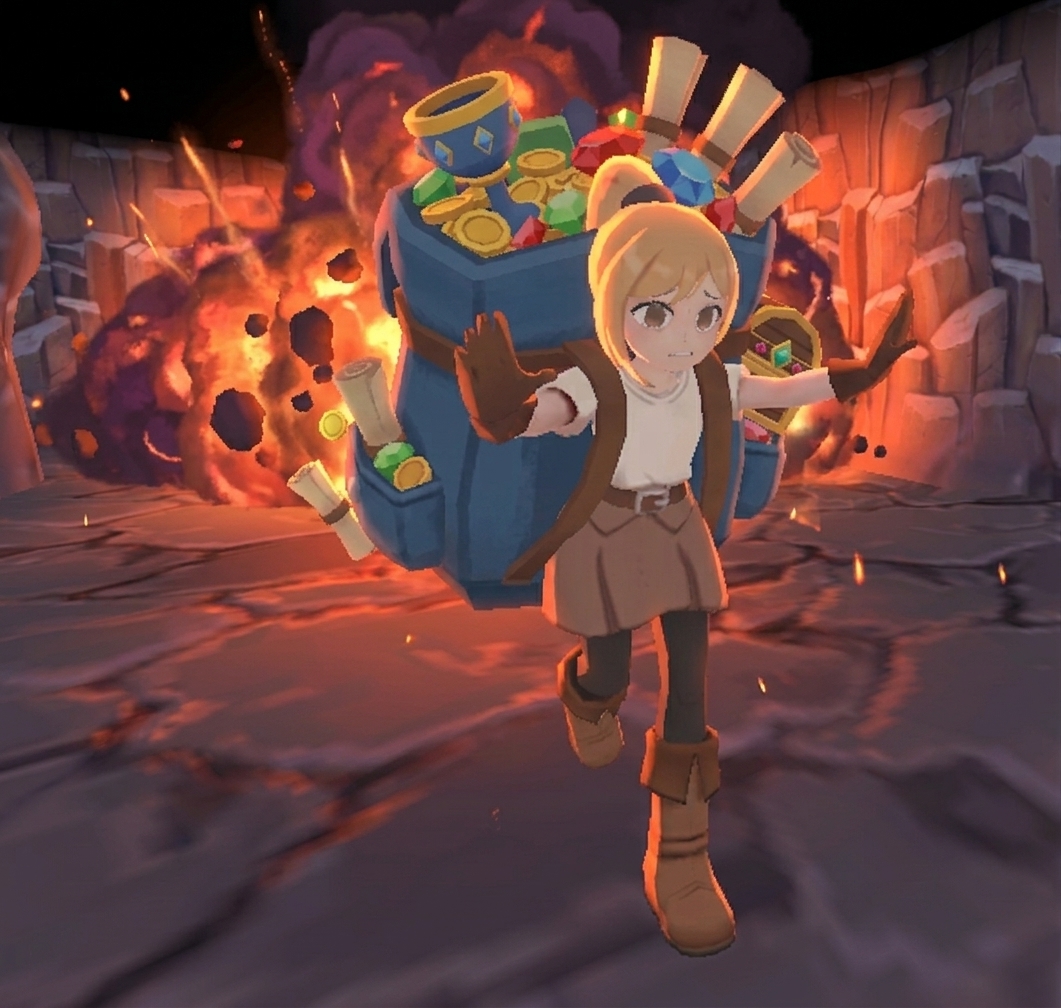 Fiona fuyant une éruption